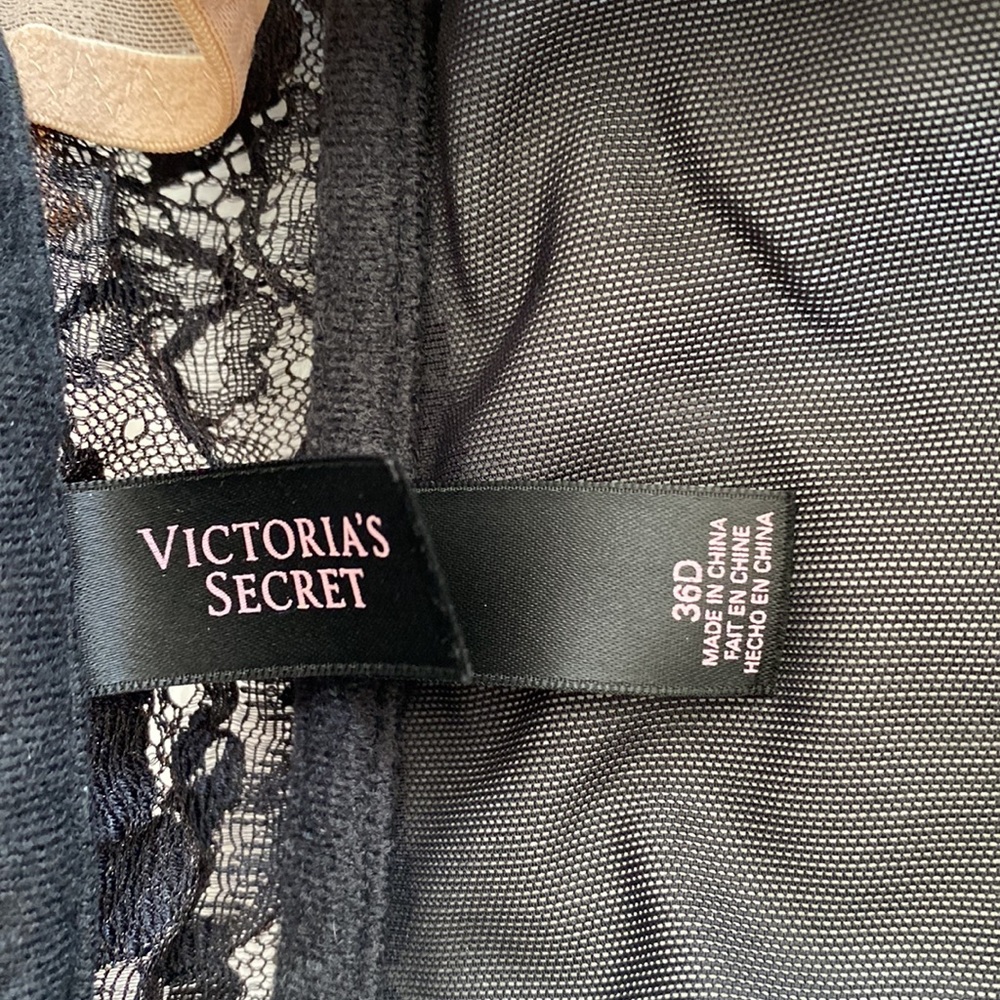 Victoria's Secret Black and Tan Lace Bustier - Picture 3 of 3